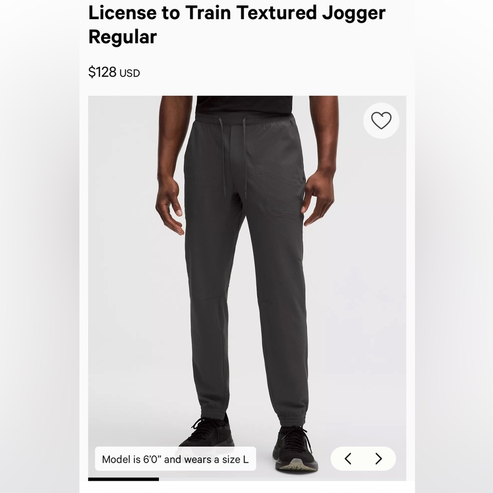 lululemon athletica Men's Textured Joggers - Dark Gray